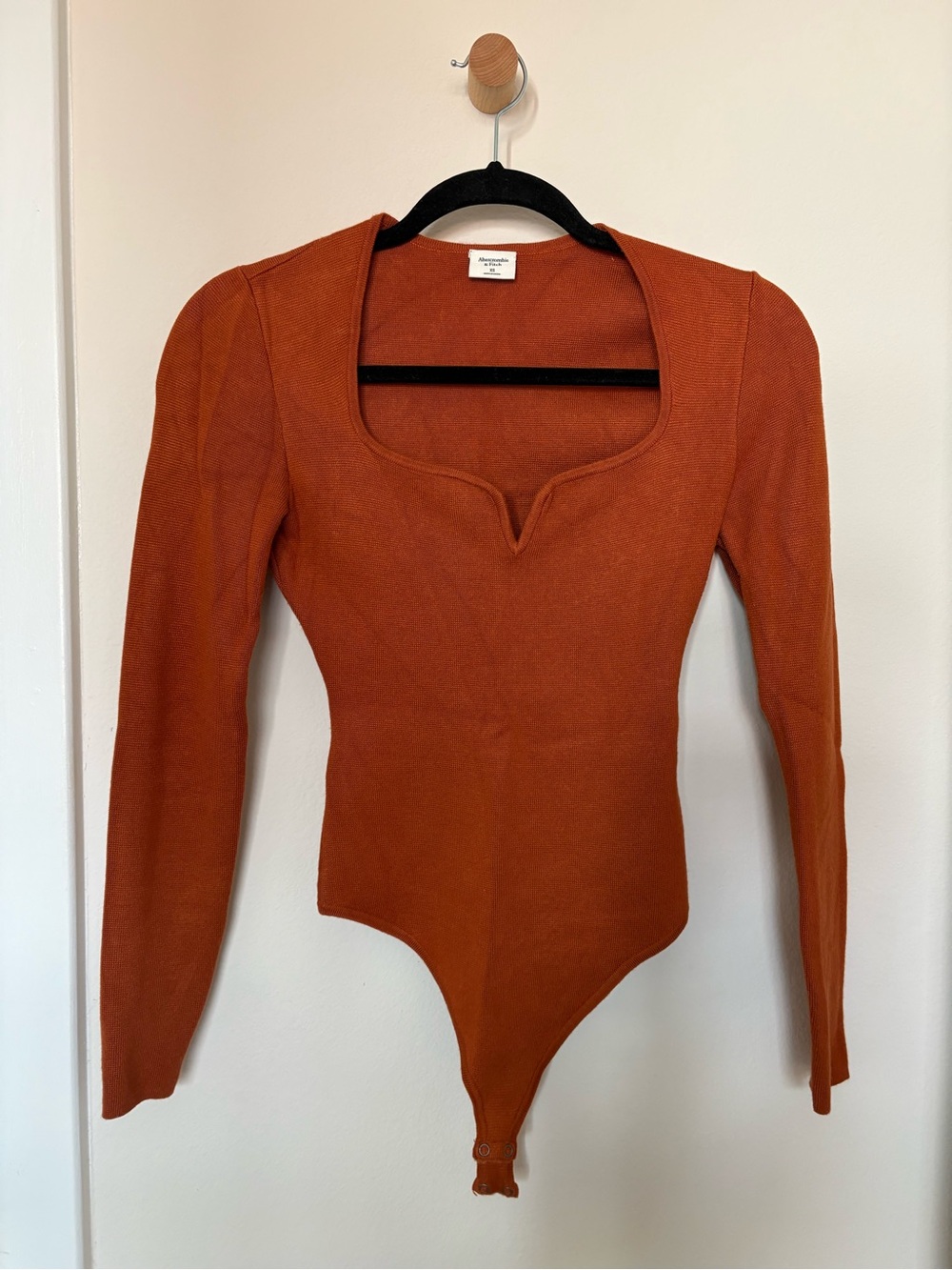 Abercrombie & Fitch Burnt Orange Long Sleeve BodySuit